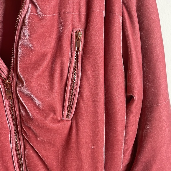 Pink Suede Puffer Jacket - Picture 2 of 4